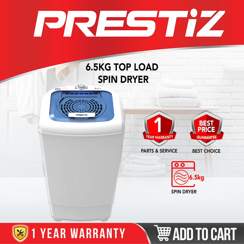 Prestiz 6.5 Kg Top Load Spin Clothes Dryer Machine l WMB165TD Lazada PH