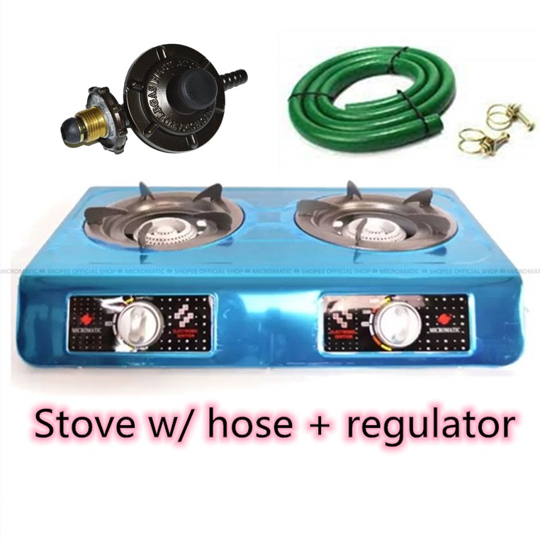 Micromatic MGS600 Double Burner Gas Stove /regulator and hose also