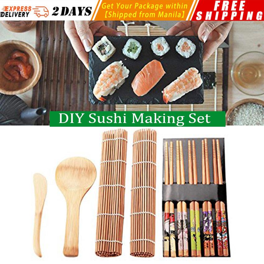 Sushi Making Kit Sushi Rolling Mat with Rice Spreader Paddle Spatula Made  in Jap