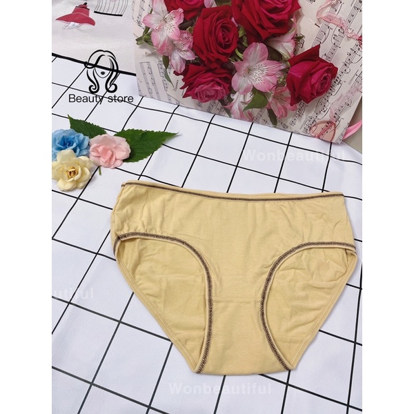 SS 6/12PCS COD Panty Plain Women's Underwear Summer Cotton Fashion Breathable  Panties