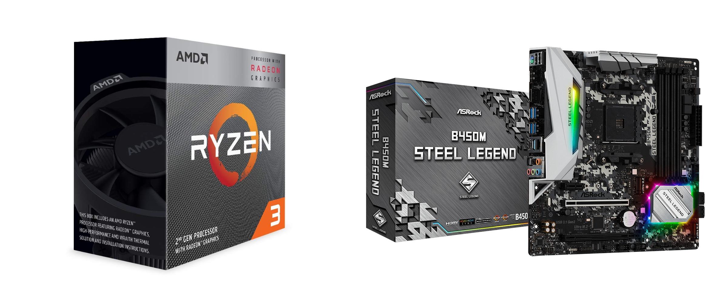 Amd Ryzen 3 30g 4 Core Unlocked Desktop Processor With Radeon Graphics Plus Asrock B450m Steel Legend Motherboard Bundle Lazada Ph