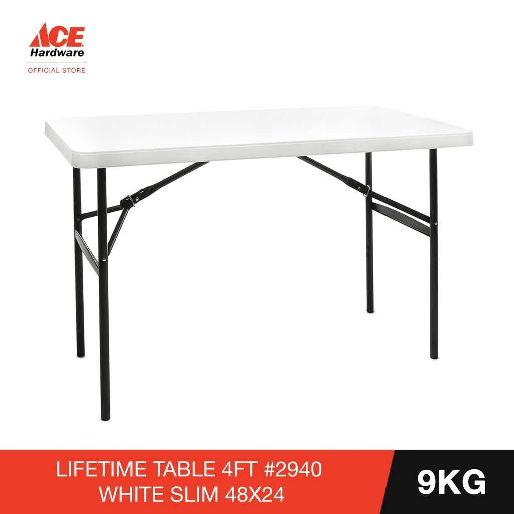 LIFETIME TABLE 4FT #2940 WHITE SLIM 48X24s0N | Lazada PH