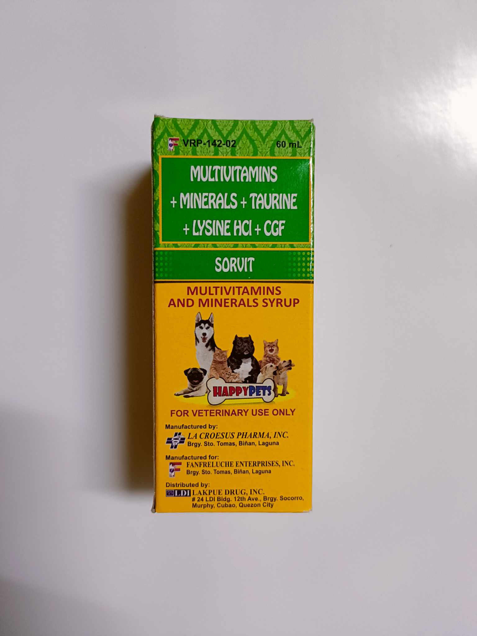 SORVIT 60mL for cats dogs Multivitamins Minerals Taurine