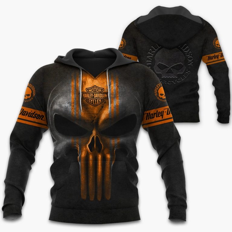 Harley davidson hoodie clearance skull