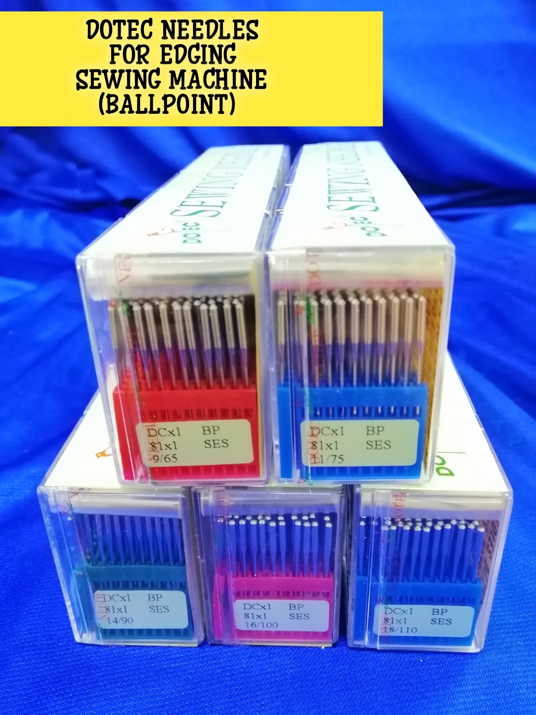 NEEDLES/DOTEC NEEDLES BALLPOINT DCX1 9B, 11B, 14B, 16B, 18B FOR OVER