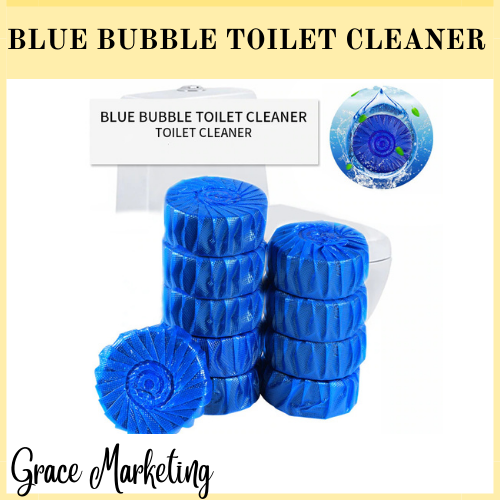 10PCS Blue Tablet Toilet Bowl Cleaner Toilet Cleaner Automatic Bleach