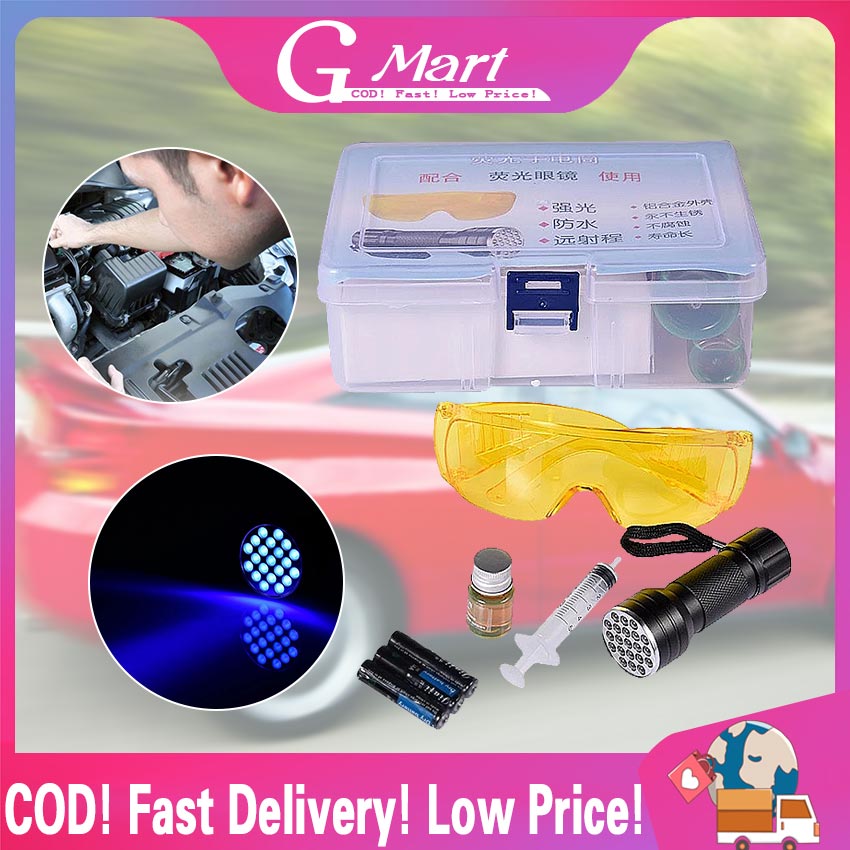 Auto Air Conditioner Leak UV Flashlight Refrigerant Leak Detection Dye
