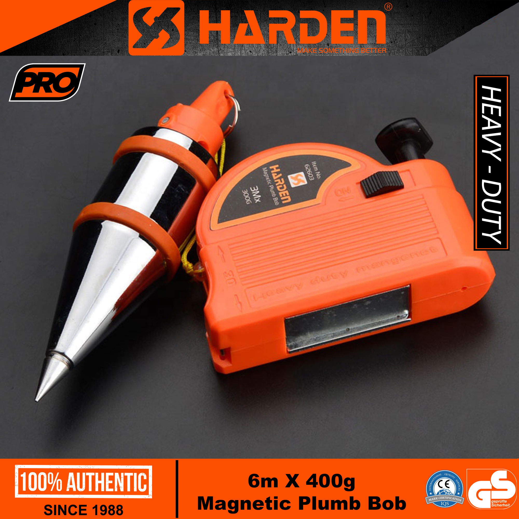 Harden 620604 6M x 400G Plumb Bob (PROFESSIONAL) supper strong