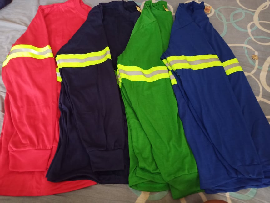 12pcs with company name and logo Long Sleeves Shirt with Reflector for