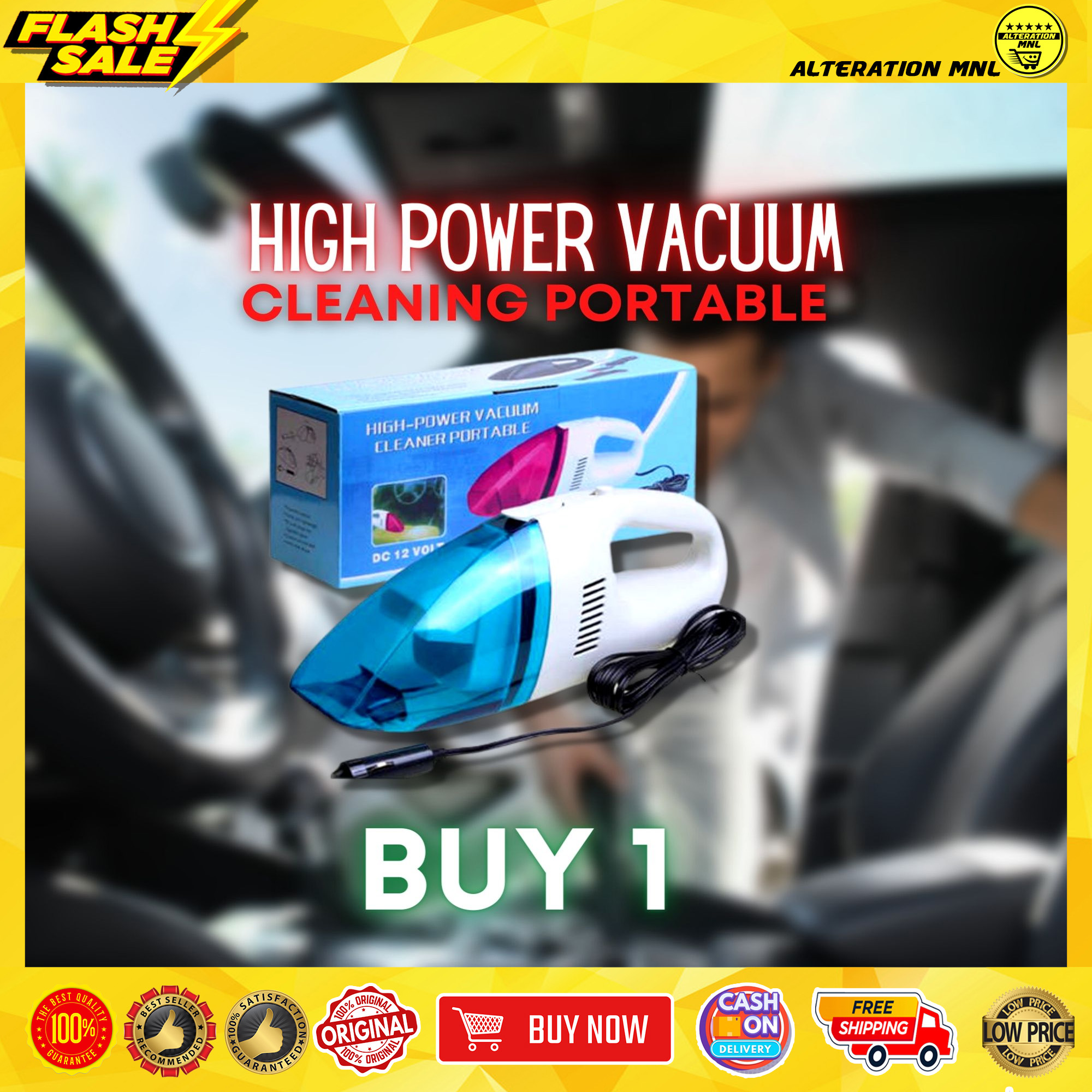ORIGINAL BUY 1 TAKE 1 HIGH POWER PORTABLE VACUUM FOR CAR VACUUMED