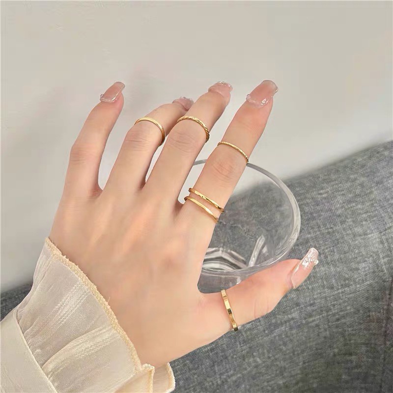 【OnRyVtxu】rings tala by kyla promise ring Affordable 5Pc Minimalist ...