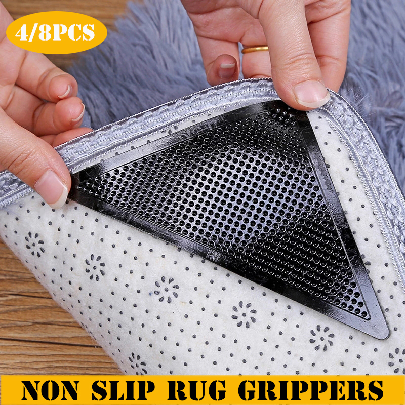 4/8pcs Rug Grippers For Area Rugs Non Slip Rug Gripper On Carpet