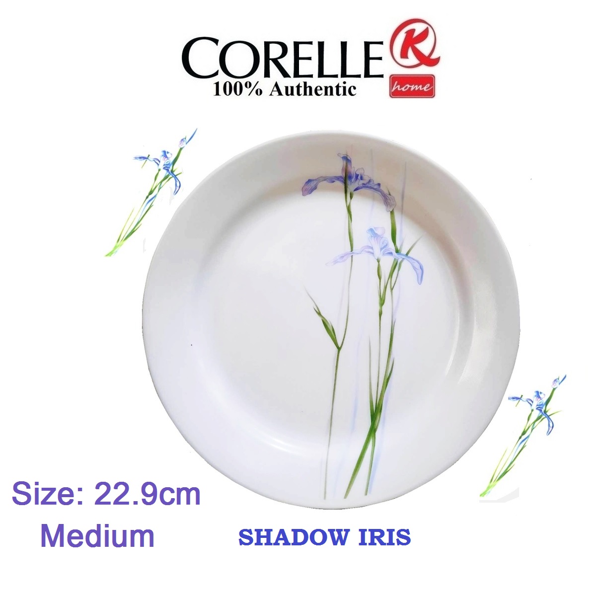 CORELLE Luncheon Plate 22.9cm 1pc. Shadow Iris Lazada PH