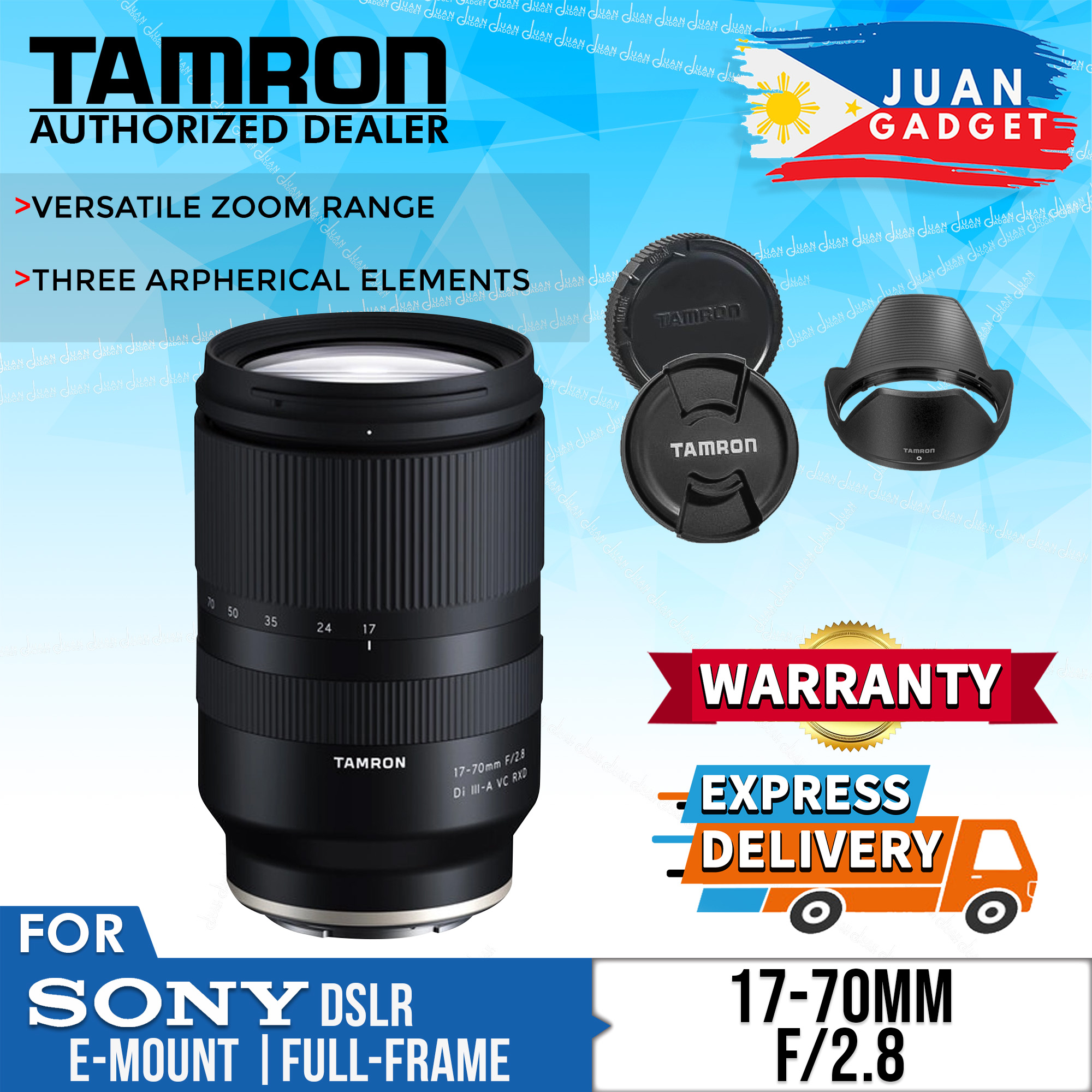 Tamron Large Aperture Standard Zoom 1770mm f/2.8 Di IIIA VC RXD Lens