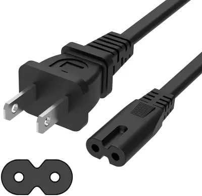EcoDigital 2 Prong Printer Power Cord/Printer Power Cable for Canon PIXMA MP160 And Many Different Other Model Canon HP,Lexmark,Dell,Brother,Epson