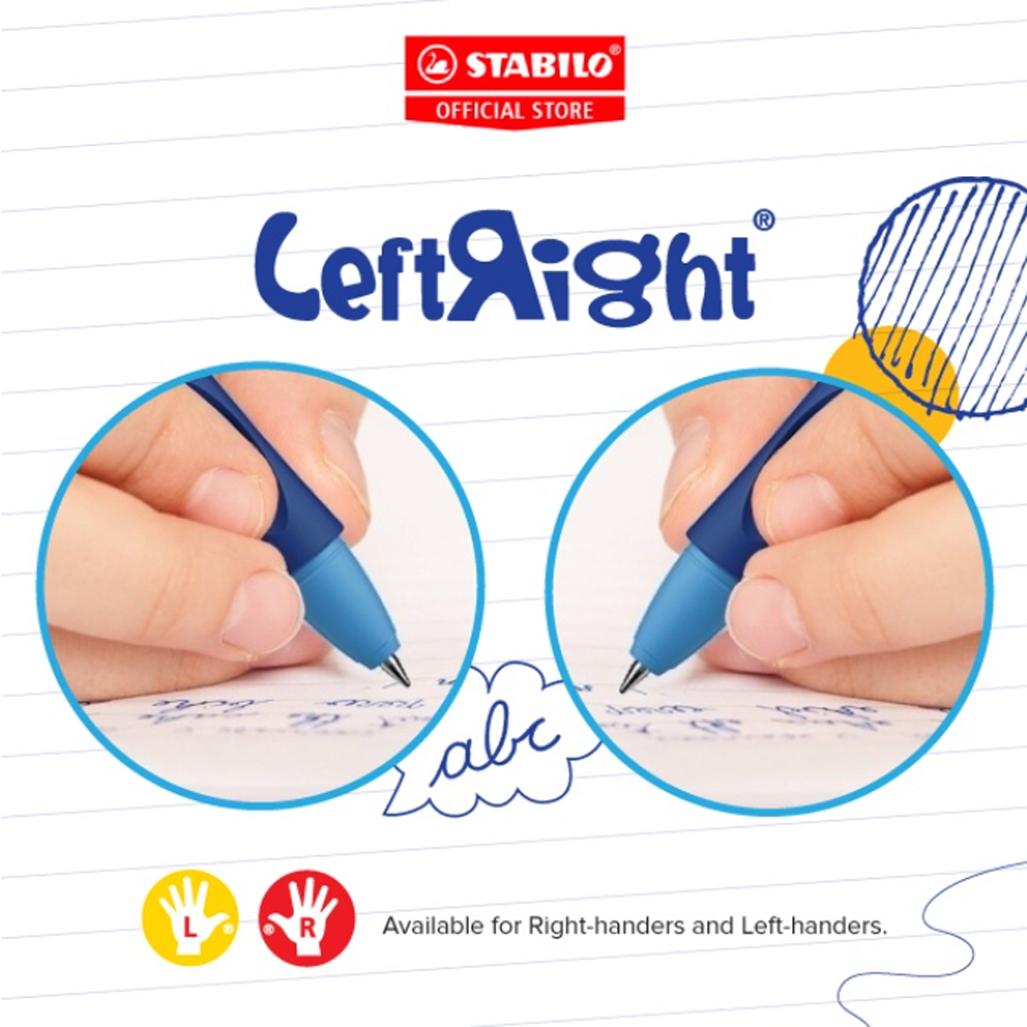 STABILO LeftRight Pen for Left Handed Right Handed Writing