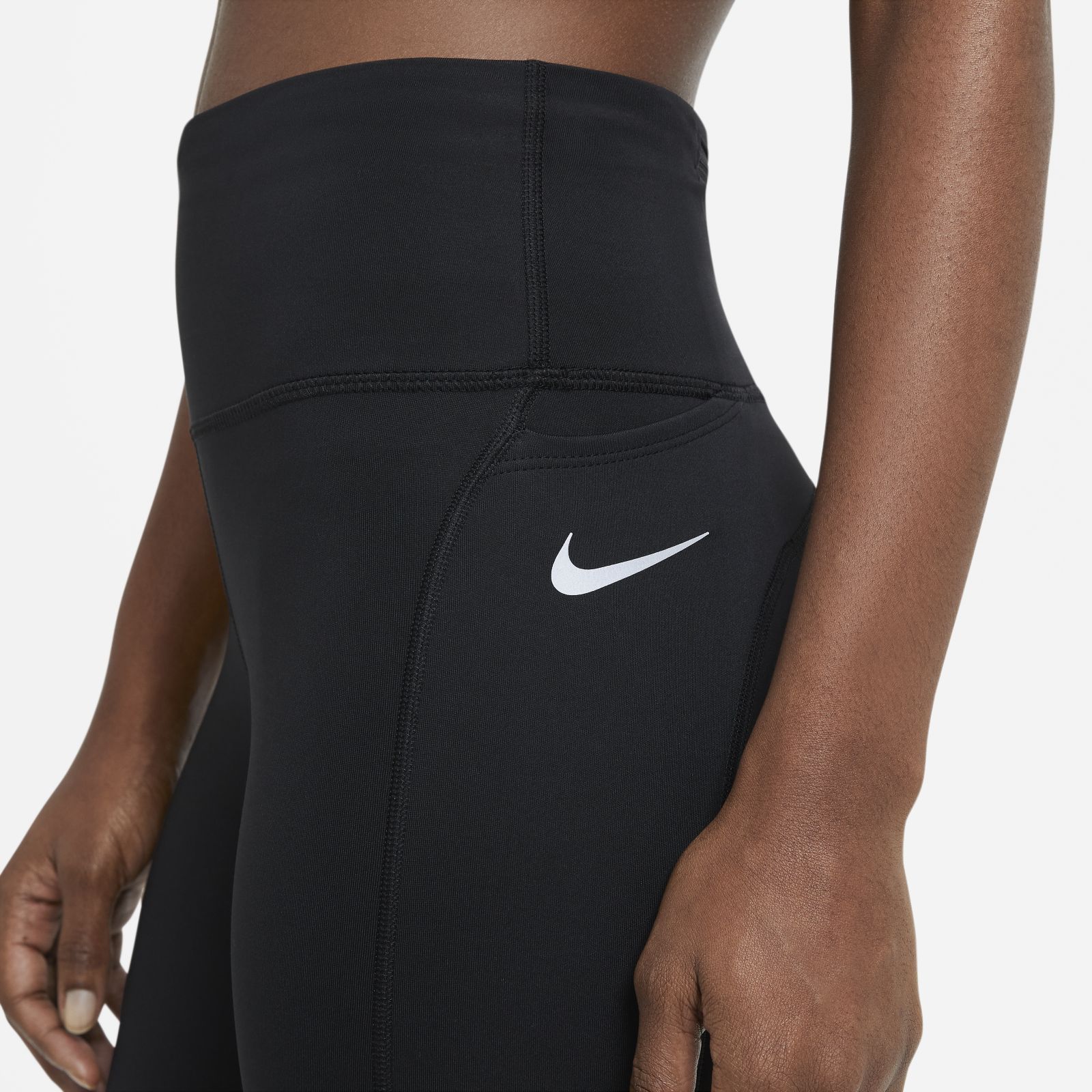 Nike Women's Epic Fast Mid-Rise Crop Running Leggings - Black