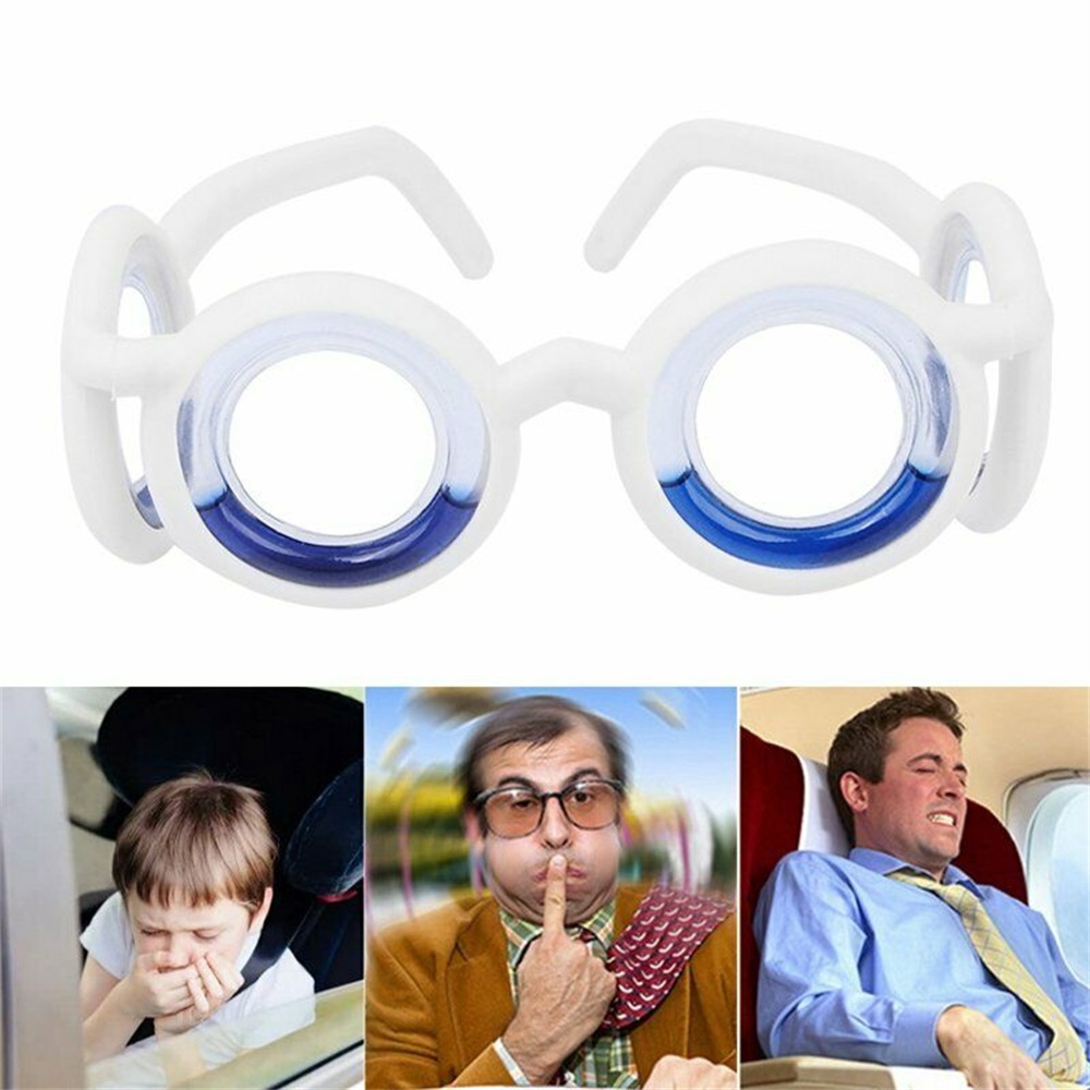 motion sickness glasses on airplane