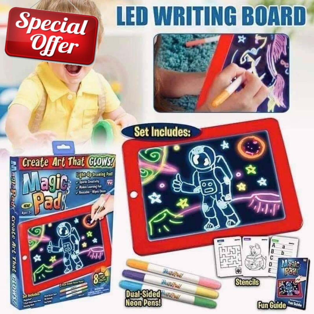 3d Magic Drawing Pad 8 Light Effects Puzzle Board 3d Sketchpad Tablet 