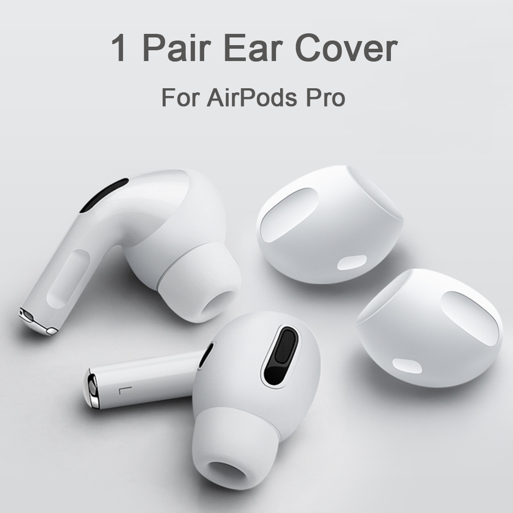 หูฟังซิลิโคนครอบคลุมกรณีเคสแอร์พอดสำหรับ Apple Airpods Pro Soft อัลตร้าบางหูฟังเคล็ดลับการป้องกันการลื่นเอียร์บัด