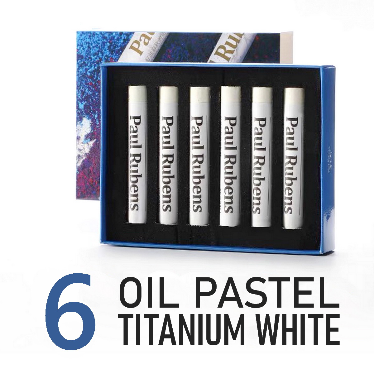 Paul Rubens Oil Pastels, Artist Soft White Pastels 6 per pack
