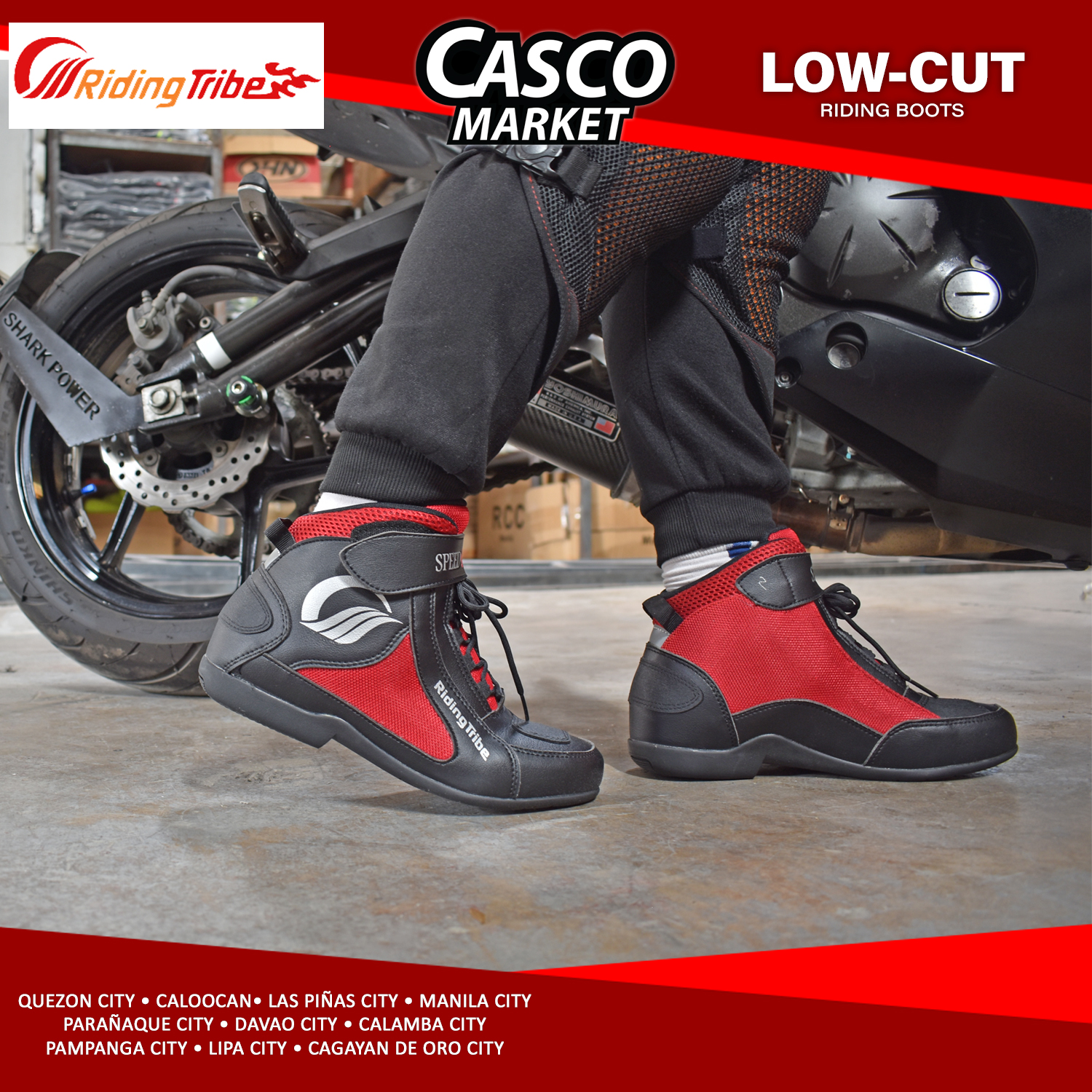 low cut motorcycle boots