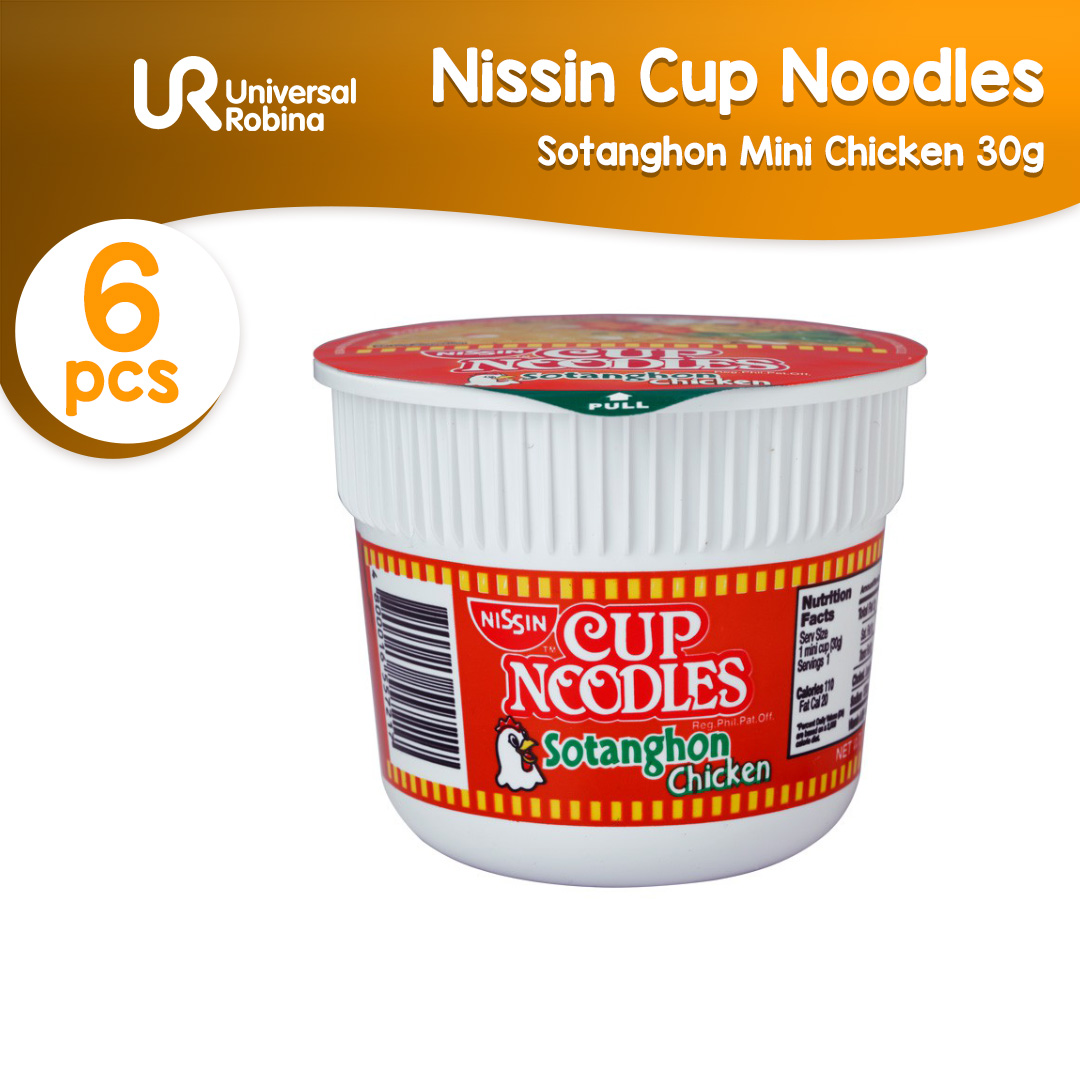 6 x Nissin Cup Noodles Sotanghon Mini Chicken (30g)