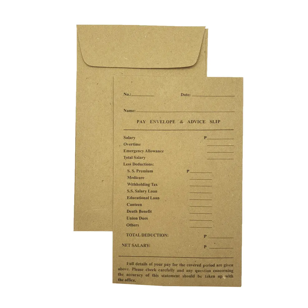 Payroll Pay Envelope Salary / 25Pcs 1pack Lazada PH