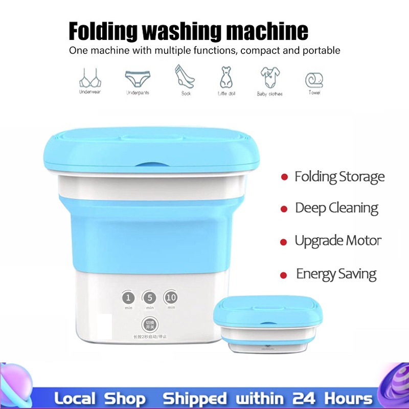 Fully Automatic Mini Portable Folding Washing Machine with Dryer