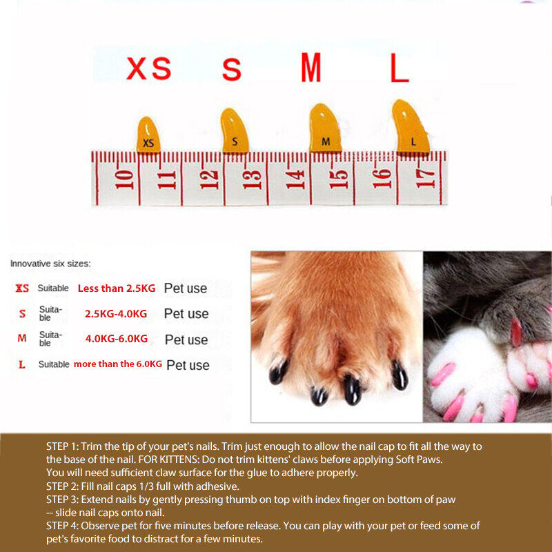 Aggregate more than 137 dog nail cap size chart latest songngunhatanh