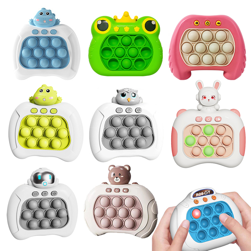 Pop Push Childrens Press Handle Fidget Toy Pinch Feeling Quick Push Game Squeeze Decompression Toys Whac-A-Mole Toys Sensory Toy