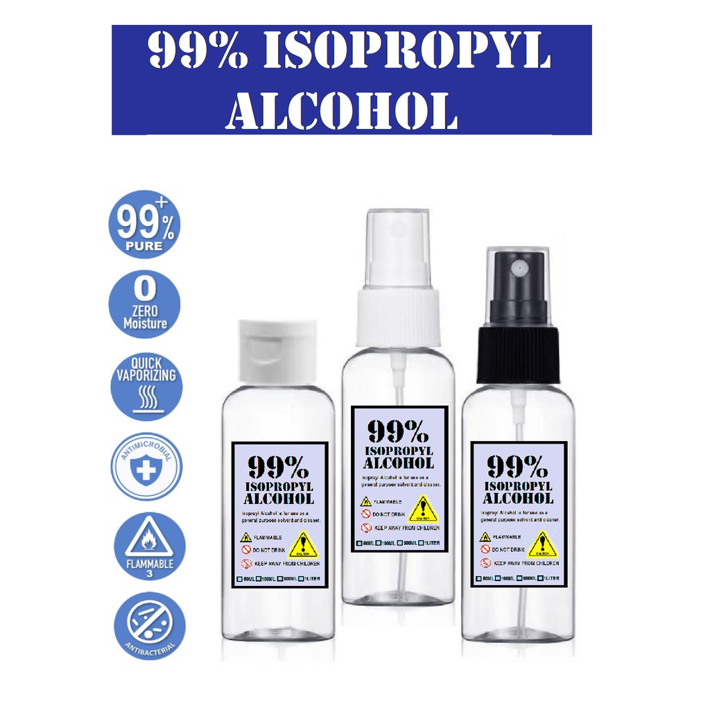 99 ALCOHOL Isopropyl Alcohol 99 purity IPA Isopropyl Alcohol or 2