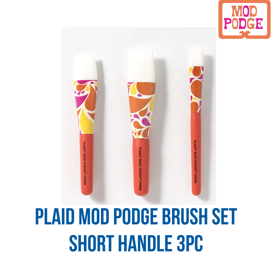 Plaid Mod Podge Decoupage Brush Set 3pc 