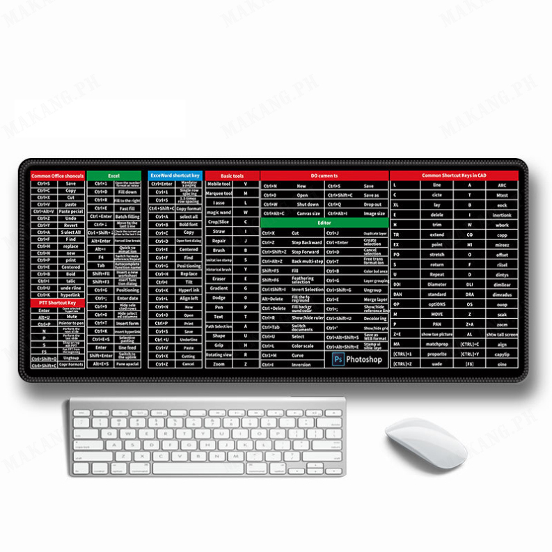 makang Office Shortcut Keys Mouse Pad Various Languages Office Shortcut