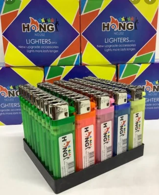 hong disposable lighter 50pieces assorted color per box