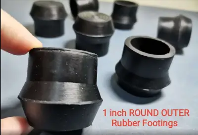 1 inch ROUND OUTER Rubber Footings