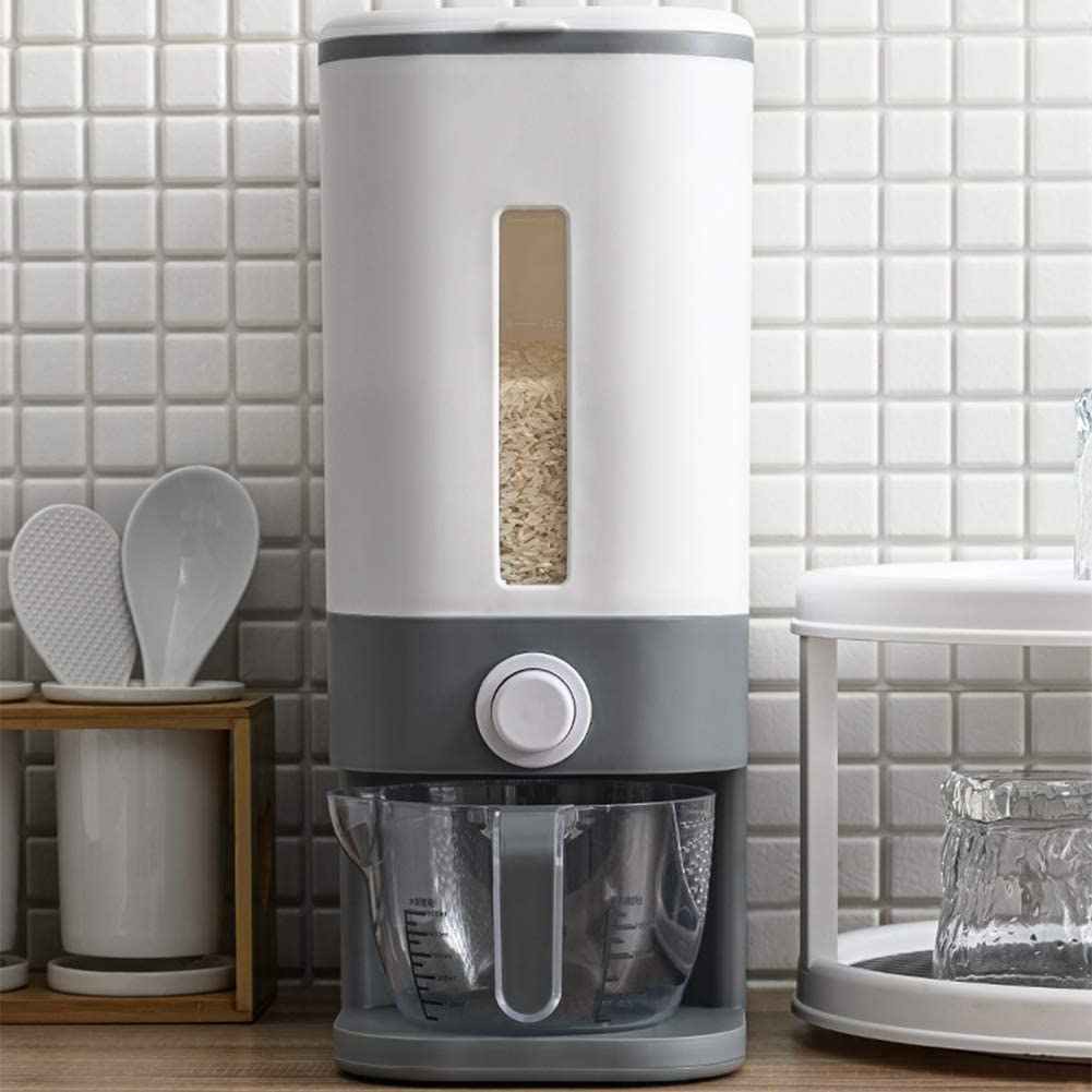 POLY 12kg Rice Dispenser with Measuring Cup Large Capacity Visual Scale