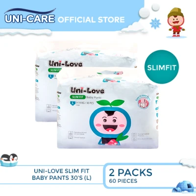 UniLove Slim Fit Baby Pants 30's (Large) Pack of 2