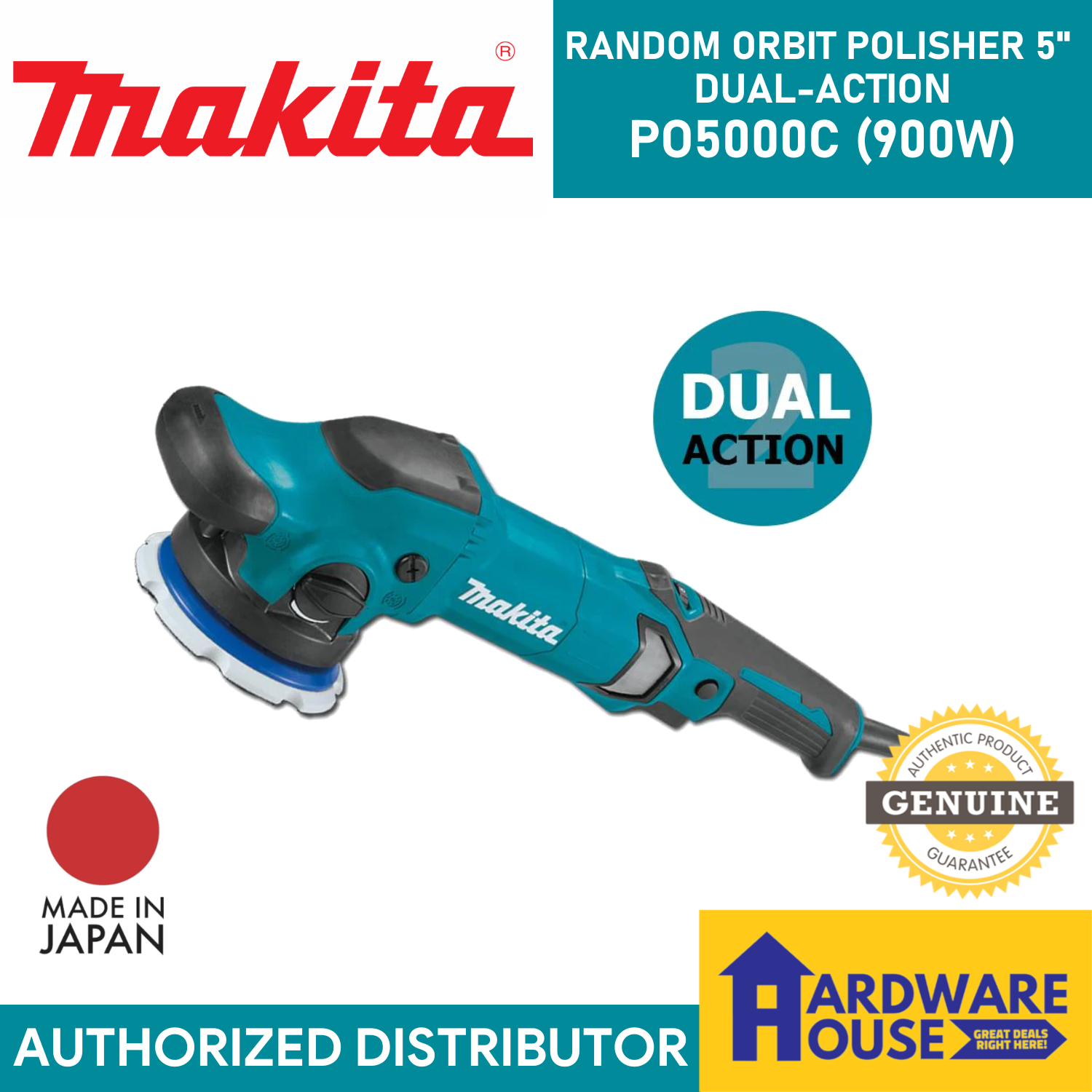 ORIGINAL MAKITA PO5000C Random Orbit Car Polisher 5" Dual Action MADE