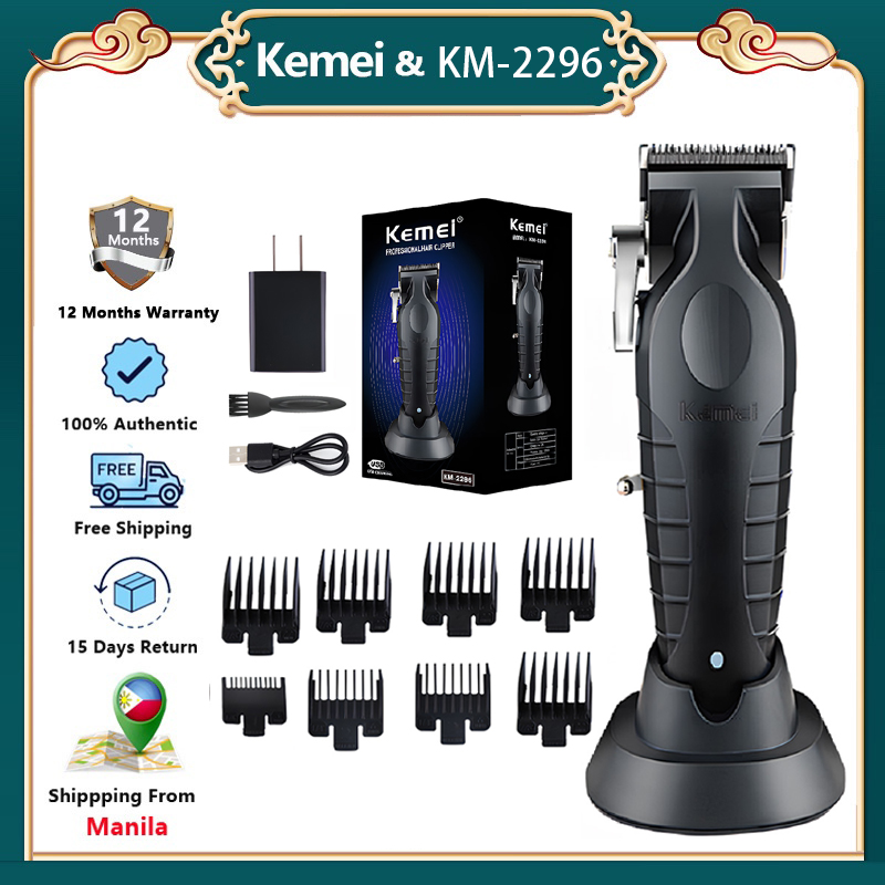 Kemei Km-2296 Professional Hair Clipper Adjustable Cordless Electric 