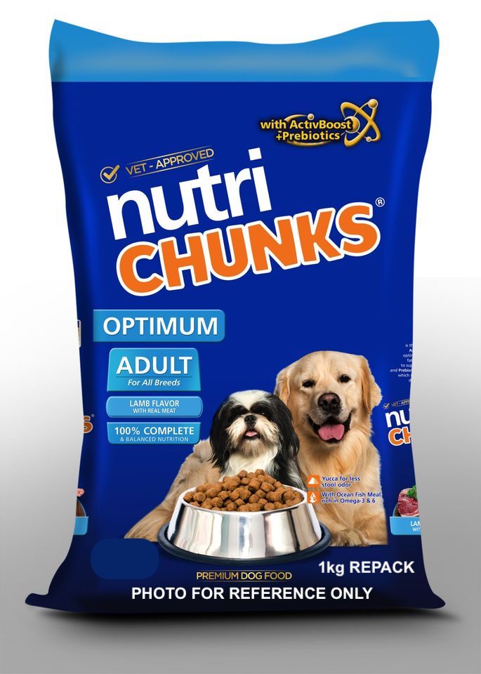 Nutri Chunks Optimum Adult Lamb Dog Food 1kg Repack Lazada PH