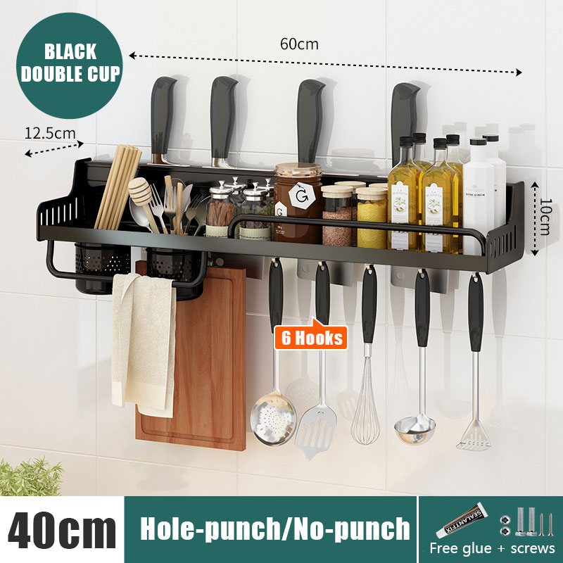 HYM Knife Organizer Holder Wall Mounted Kitchen Shelf Storage Holders