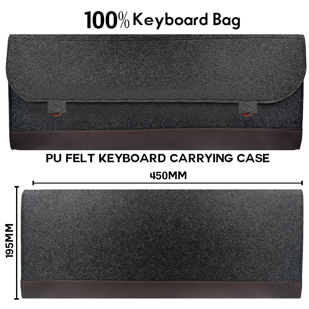 Mechanical keyboard Bag Case PU Felt for 60 65 80 100 Keyboard Carrying