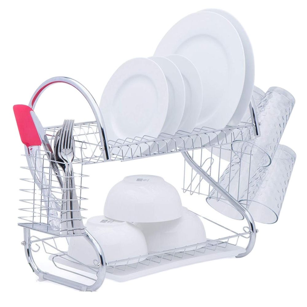 Home Textiles Kitchen Storage Countertop Organizer Dish Drying Rack 