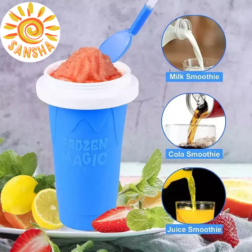 Funny Slushy Maker Cup 500ml Quick-Frozen Squeeze Smoothies Cup Homemade  Magic Ice Maker Bottle With Straw - Buy Funny Slushy Maker Cup 500ml  Quick-Frozen Squeeze Smoothies Cup Homemade Magic Ice Maker Bottle