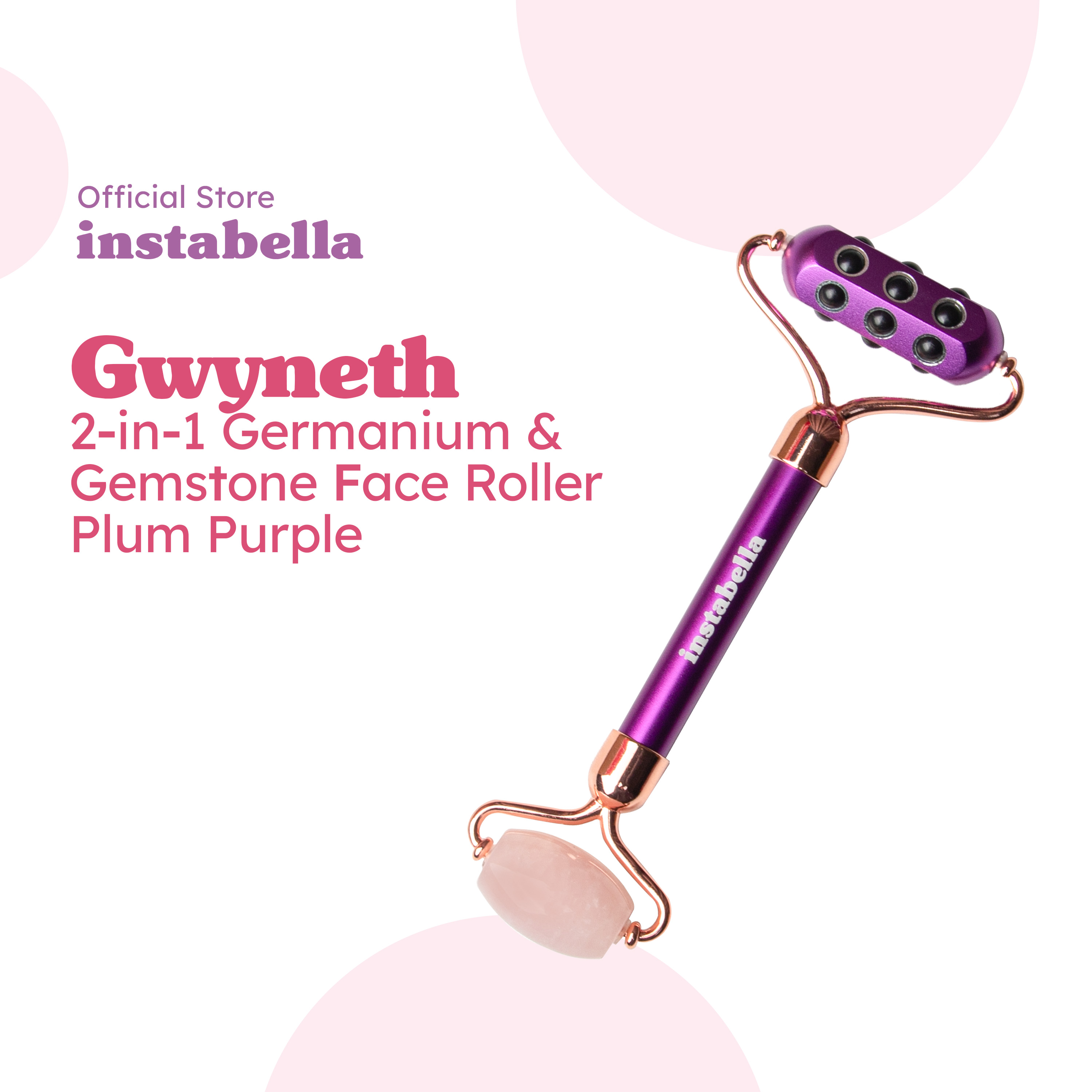 Instabella Gwyneth 2-In-1 Germanium & Gemstone Face Roller | Lazada PH