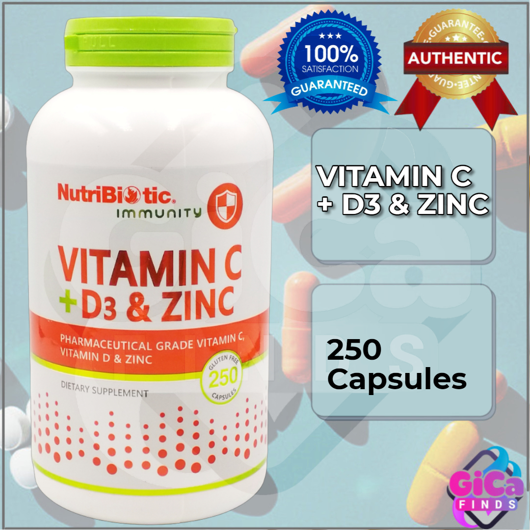 NutriBiotic Immunity Vitamin C D3 Zinc 100 Caps or 250 Caps Lazada PH