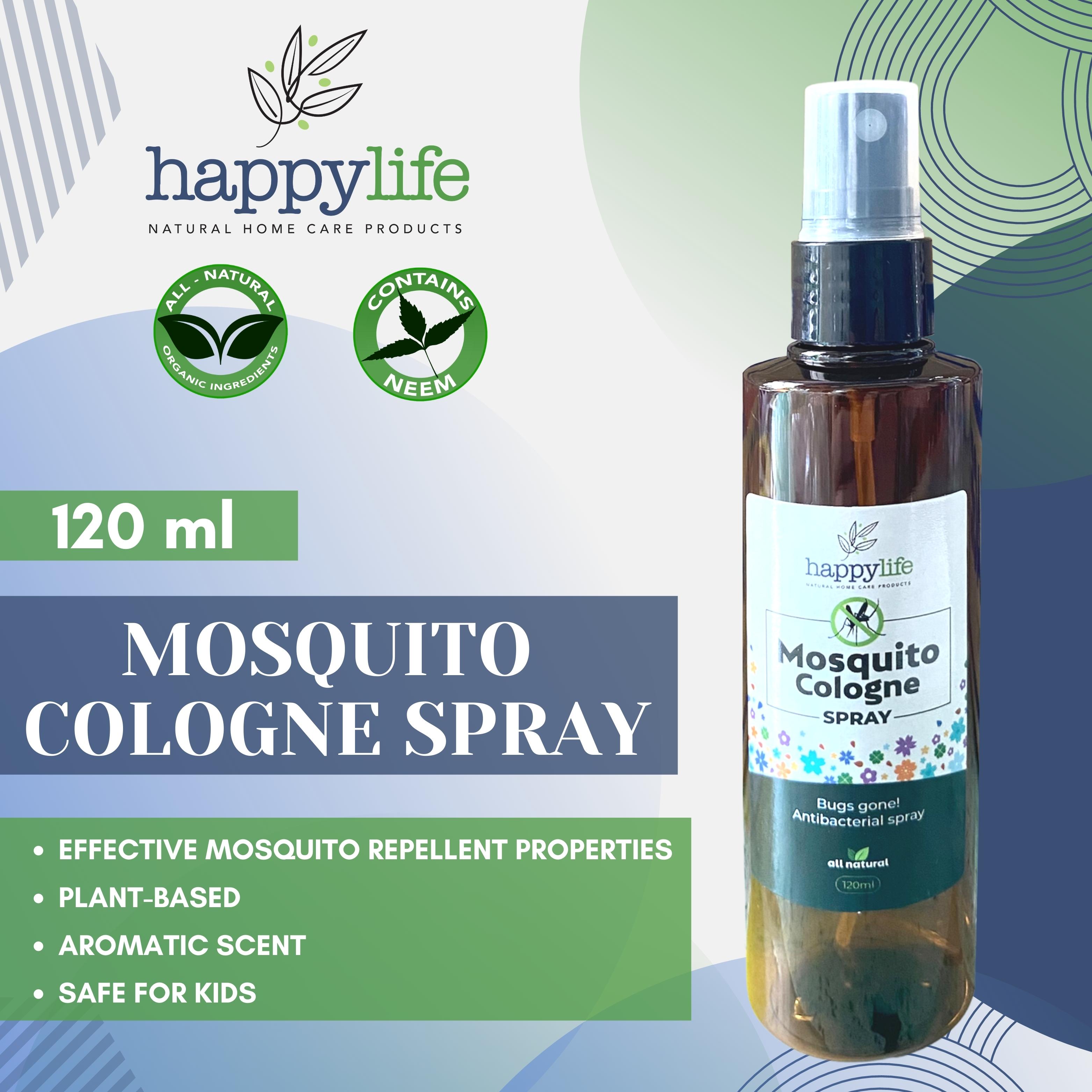 Happy Life Mosquito Cologne 120ml, Off Mosquito Away, Mosquito