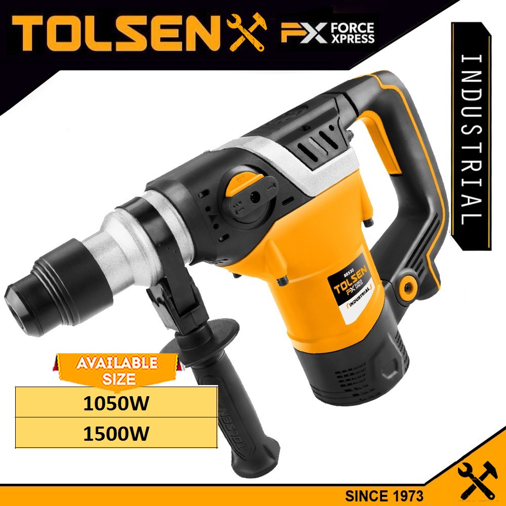 Tolsen Industrial Rotary Hammer SDS+ (1050W | 1500W) w/ Free 5pcs ...