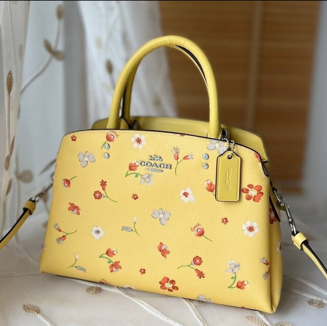 Coach C8216 Mini Lillie Carryall in Yellow Printed Coated Canvas with ...